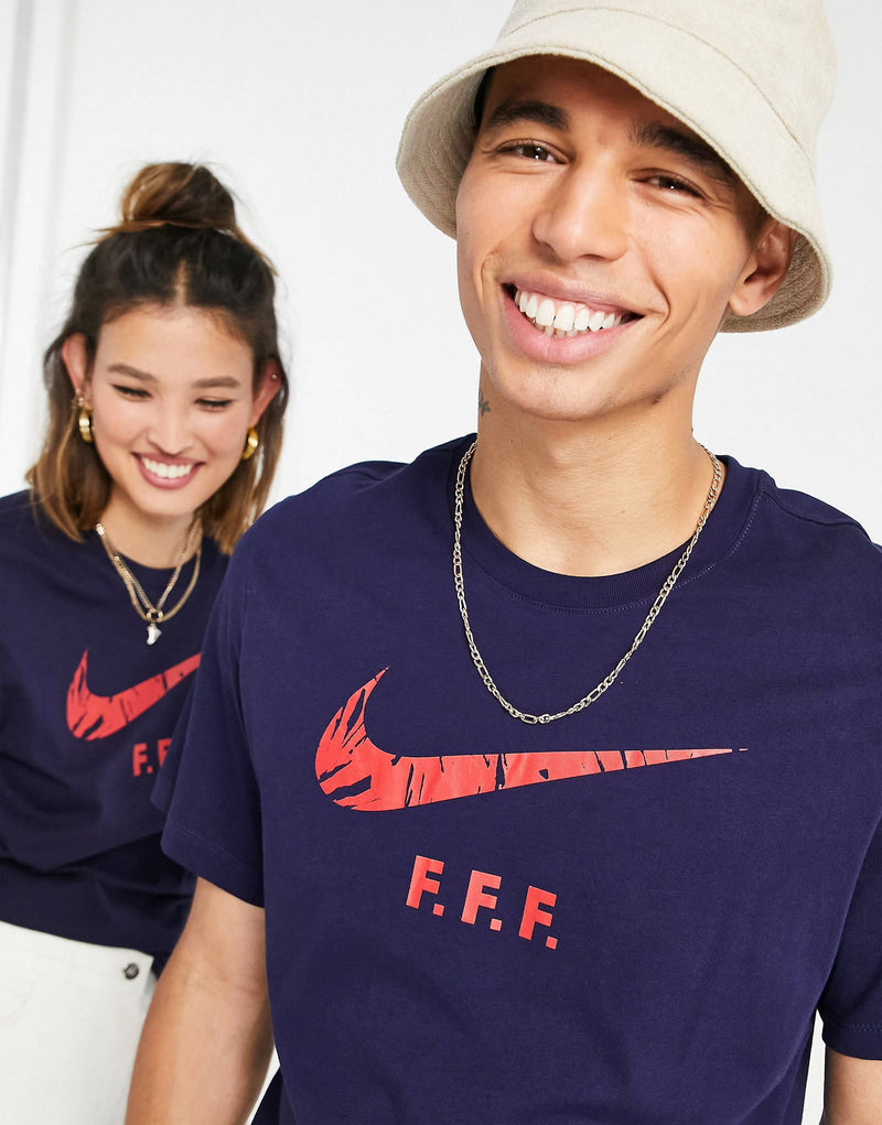 Nike Football France FFF t-shirt in navy