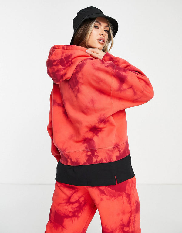 Jordan Heritage tie dye pullover hoodie in red