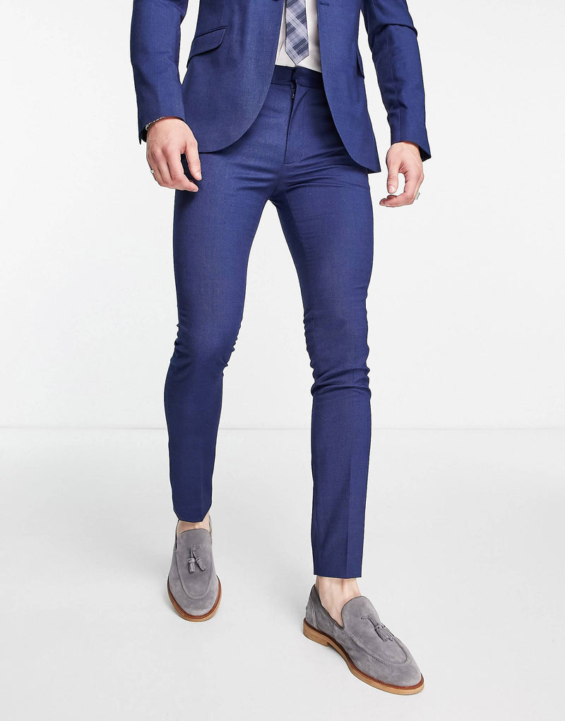 Topman pindot super skinny suit n navy