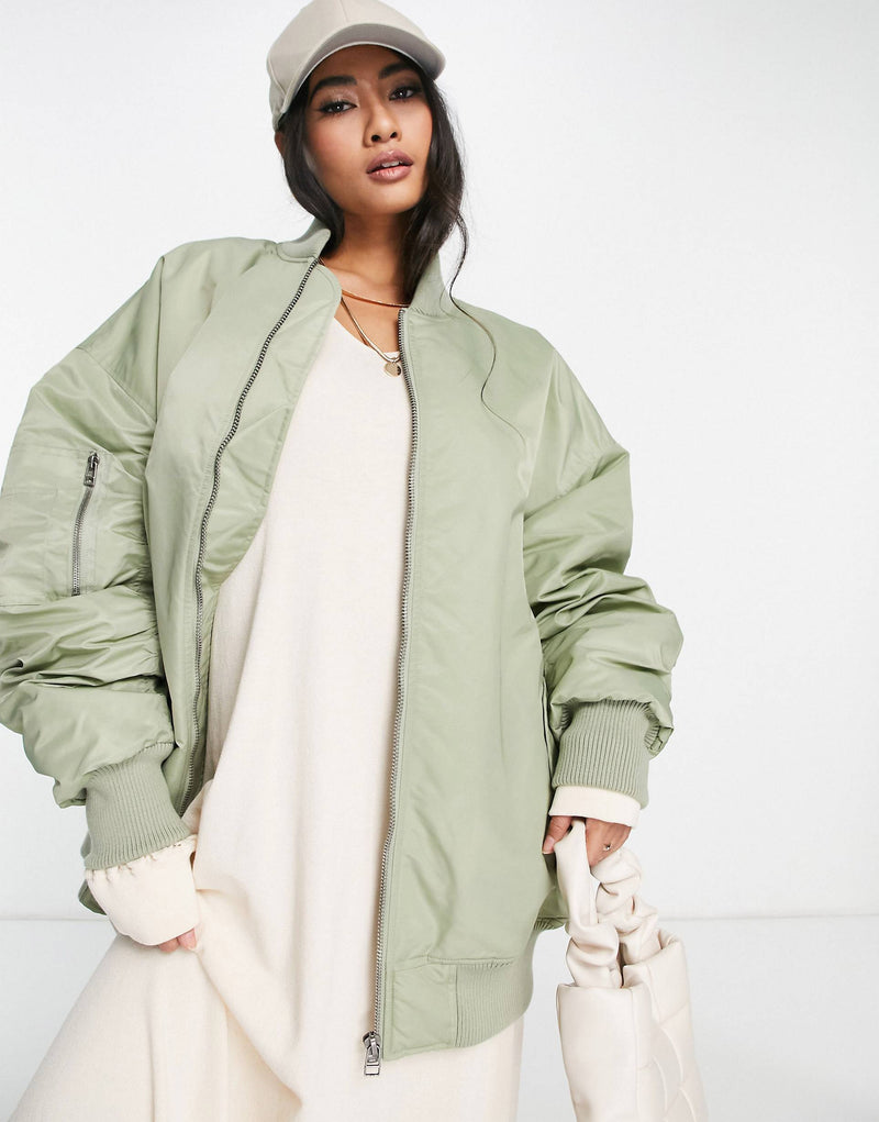 bomber jacket in khaki