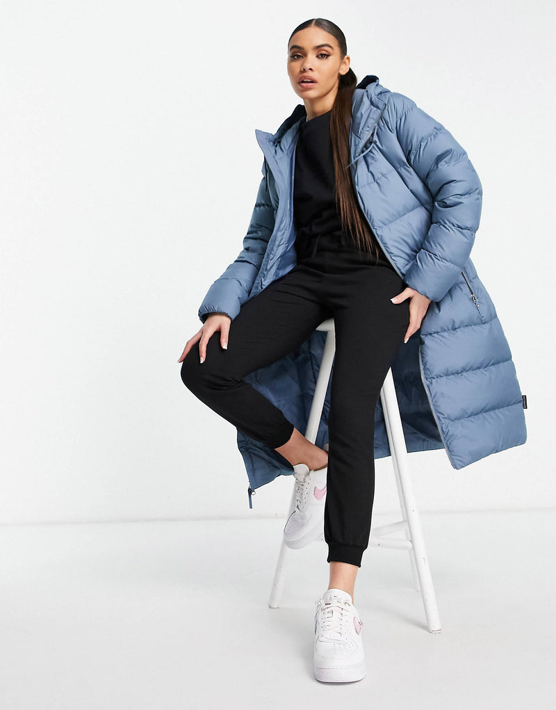 Jack Wolfskin Crystal Palace long hooded coat in navy