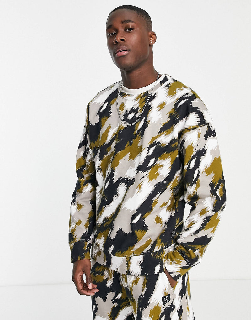 Topman camo print co-ord