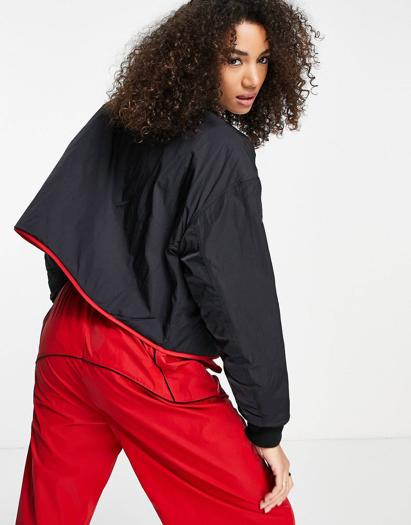 Jordan essential flight jacket in black and red