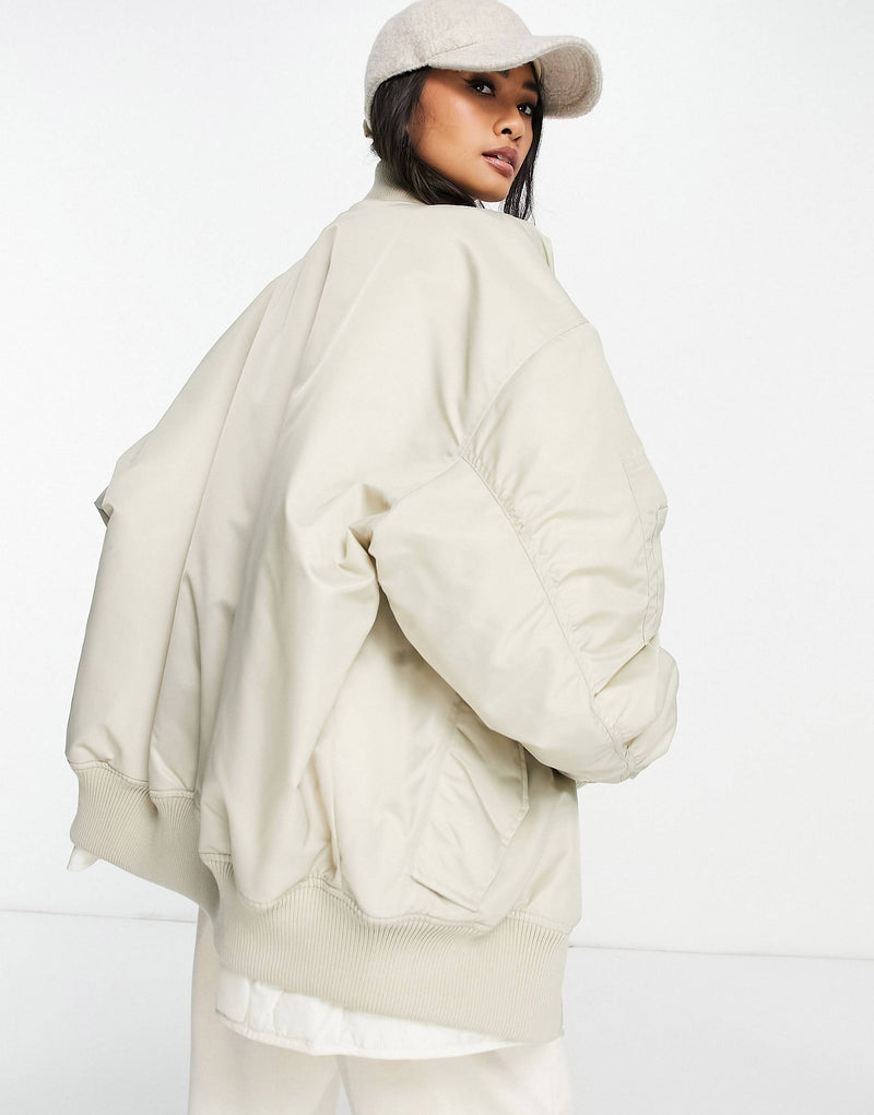 EDITION bomber jacket in mushroom