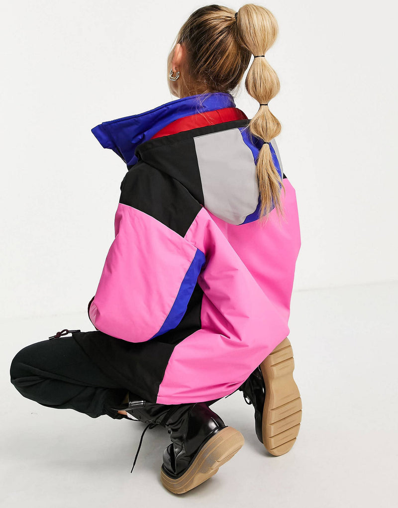 Tommy Jeans colourblock hooded jacket in multi