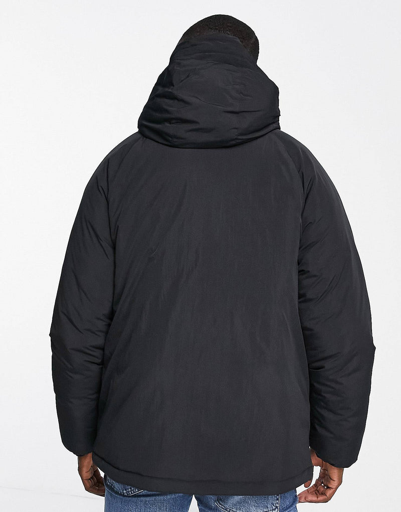 Topman tech short parka in black