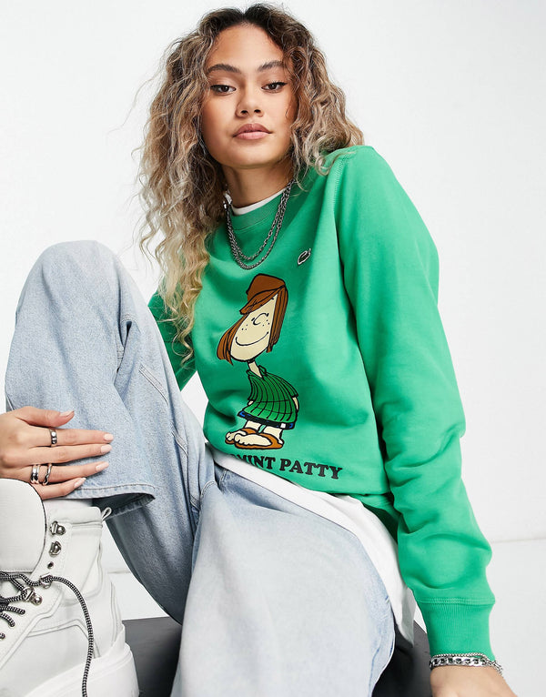 Lacoste × Peanuts character jumper in green