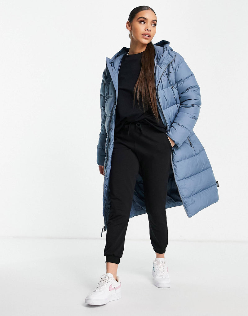 Jack Wolfskin Crystal Palace long hooded coat in navy