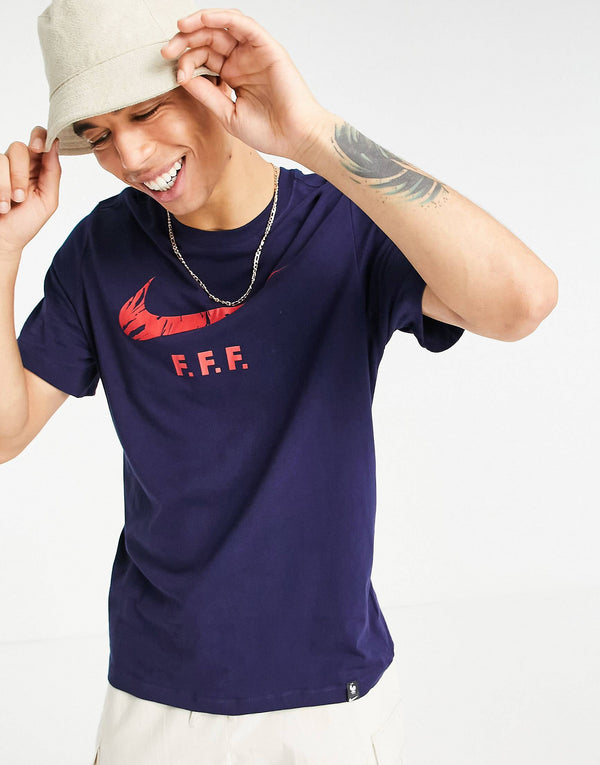 Nike Football France FFF t-shirt in navy